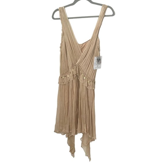 NWT Brenda Knight x Free People Helene of Troy Crinkle Embellished Mini Dress - Picture 2 of 10